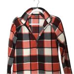 Eddie Bauer  Fleece Pullover Jacket‎ Womens Medium Red Black 1/4 Zip Outdoor Photo 2