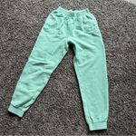 PINK - Victoria's Secret  Green Ribbed Fleece High Waist Jogger Photo 3