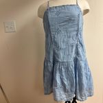 Aerie Eyelet Floral Mini Babydoll Cotton Dress Powder Blue size M Photo 1