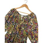 Apiece Apart  Dress Womens XS Black Floral Organic Cotton Puff Sleeve Boho Summer Photo 6