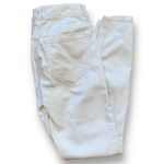 Free People  Jeans Skinny Distressed White Denim Midrise Cropped Photo 2
