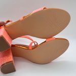 Allegra K Heeled Sandals Womens 6 Glitter Orange Strappy Criss Cross Ankle Strap Photo 6