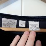 Jacqueline Ferrar Vintage  Velvet Long Sleeve Midi Dress W10 Navy Photo 2