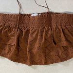 Greylin Women's Alecia Off-Shoulder Brown Blouse Size M Photo 3