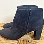 Loeffler Randall Booties Sz 7 Black Suede Block Heel Zip Side Boots Shoes Classy Photo 4