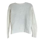Anthropologie Moon & Meadow XS White Twist Front Sweater VNeck Long Sleeve Cozy Photo 1