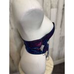 Bear Dance Blue Glitter Lace-Up Tube Top Corset – Size L Photo 12