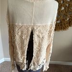 8 Other Reasons Cream Crochet Lace Top Size M Open Back Photo 3