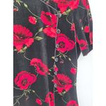 Evan Picone Vintage Velvet Dress Black Red Floral 90s Whimsigoth Witchy Size 0 Photo 3