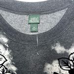 Wild Fable Charcoal Sweatshirt with Black Floral Design Photo 2