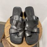 ALDO  Y2K Style Size 39 Or 9 Black Leather Platform Sandal Slides 90s Photo 1