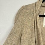 Anthropologie Tokyo Map Beige Wool Cardigan Sweater Womens M Boho Structured Photo 6