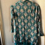 Dee Elle  Teal Top with Patterned Trim medium Photo 8