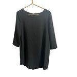 BB Dakota  Jazlyn Black Shift Mini Dress L 3/4 Sleeve Women LBD Cocktail Modest Photo 1