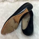 Salvatore Ferragamo  Black Leather Patent Cap Toe Low Wedge Size 6.5aa B-24 Photo 7