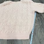 Nordstrom Vintage  Handknit cableknit light pink chunky sweater Photo 1