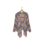 Tasha Polizzi Lightweight Pastel Striped Cardigan Long Sleeve Flowy Waterfall Purple Size L Photo 1