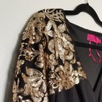 Boohoo  night gold sequin black romper size 6 Photo 4