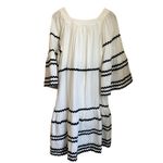 Lisa Marie Fernandez Women's Ric Rac Flare Sleeve Linen Blend Dress Size XS Black Photo 2