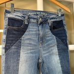 American Eagle Two Tone Super Stretch Hi-Rise Jegging Crop Raw Hem Jeans Size 4 Photo 11