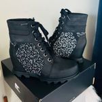 Sorel Joan of Arctic Waterproof Wedge III Lexie Lace-Up Bootie, Black, 10, NWT Photo 8
