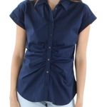Lauren Ralph Lauren Navy Shirred Point Photo 0