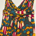 T Bag Women’s XS Colorful Abstract High Low Tank Top Braided Strap Vneck. Red Photo 6