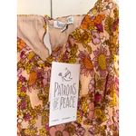 Patrons of Peace Floral Crop Top Tie Strap Cami Smocked Summer M Photo 2