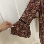 American Eagle VTG  Velvet Trim Kimono Festival Whimsigoth Flowy Boho‎ Hippie XS Photo 3