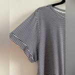 Ralph Lauren Lauren  Heathered Grey & White Striped Nightgown Size Large Photo 5