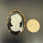 Vintage Unsigned White Lucite Black Satin Glass Gold Photo 2