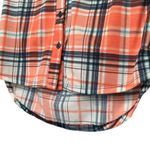 New York Laundry Womens Size Small Sleeveless Plaid Henley Top Orange Photo 5