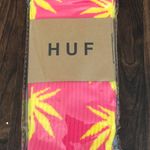 🎅🏼Holiday Sale 🎄Pink weed leaf crew socks with yellow leaves. Photo 0