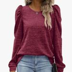 Weeso Puff sleeve Crew Neck Sweatshirt Red size M Size M Photo 1