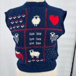 Pendleton Vintage  Wool Sweater Vest Sheep Farm Graphic Sz Med (fits small) USA Photo 0