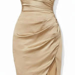 Revolve NWT  Elliatt One Shoulder Cassini Gold Dress - Size XS - MSRP $189 Photo 0