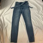 Ashley Mason  High Waist Paper-bag Tie Front Raw Hem Jean 5 Juniors Coquette Photo 2