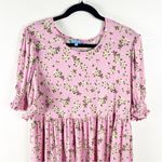 Draper James Lee Ann Magnolia Pink Floral Ruffle Knit Dress, Size XL Photo 5