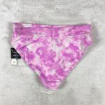 California Waves Pink Tie Dye High-Waist Bikini Bottoms NWT LARGE Photo 3