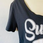 Evereve NWOT Sol Angeles Super v neck tee black S Photo 2