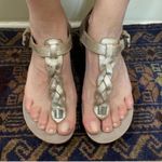 OTBT EUC Graceville Leather Upper Braided T Strap Wedge Sandal Photo 1