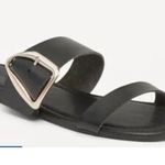 Old Navy  Faux Leather Double Strap Sandals Black Size 8 Photo 1
