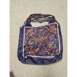 Johnny Was Lightweight Nylon Packable Reusable Bag Jewel Tones California NWOT Photo 5