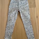 Madewell Skinny Ankle Jeans Floral White And Blue Size 27 Photo 0