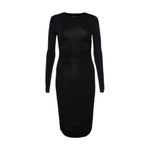 Good American Ruched Bodycon black Dress Size 0/ XS NWT Reg $119. Photo 2