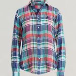 Ralph Lauren Polo Multicolor Plaid Linen Shirt Photo 0