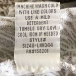 Cali 1850 SMALL NEW  Women's Beige Palm Leaf Linen Blend Pant Photo 15