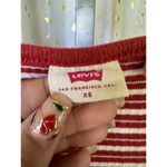 Levi's Women's 100% Cotton Stripe Short Sleeve Britt Snap Front Ribbed Top XS Photo 4