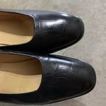 Cathy Jean  Black Leather Chunky Heel Pumps SZ 7.5 Photo 2