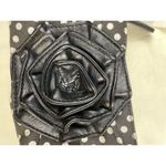 Minicci Women's Black & White Polka Dot Clutch with rose/Bag small SKU 4788 Photo 1